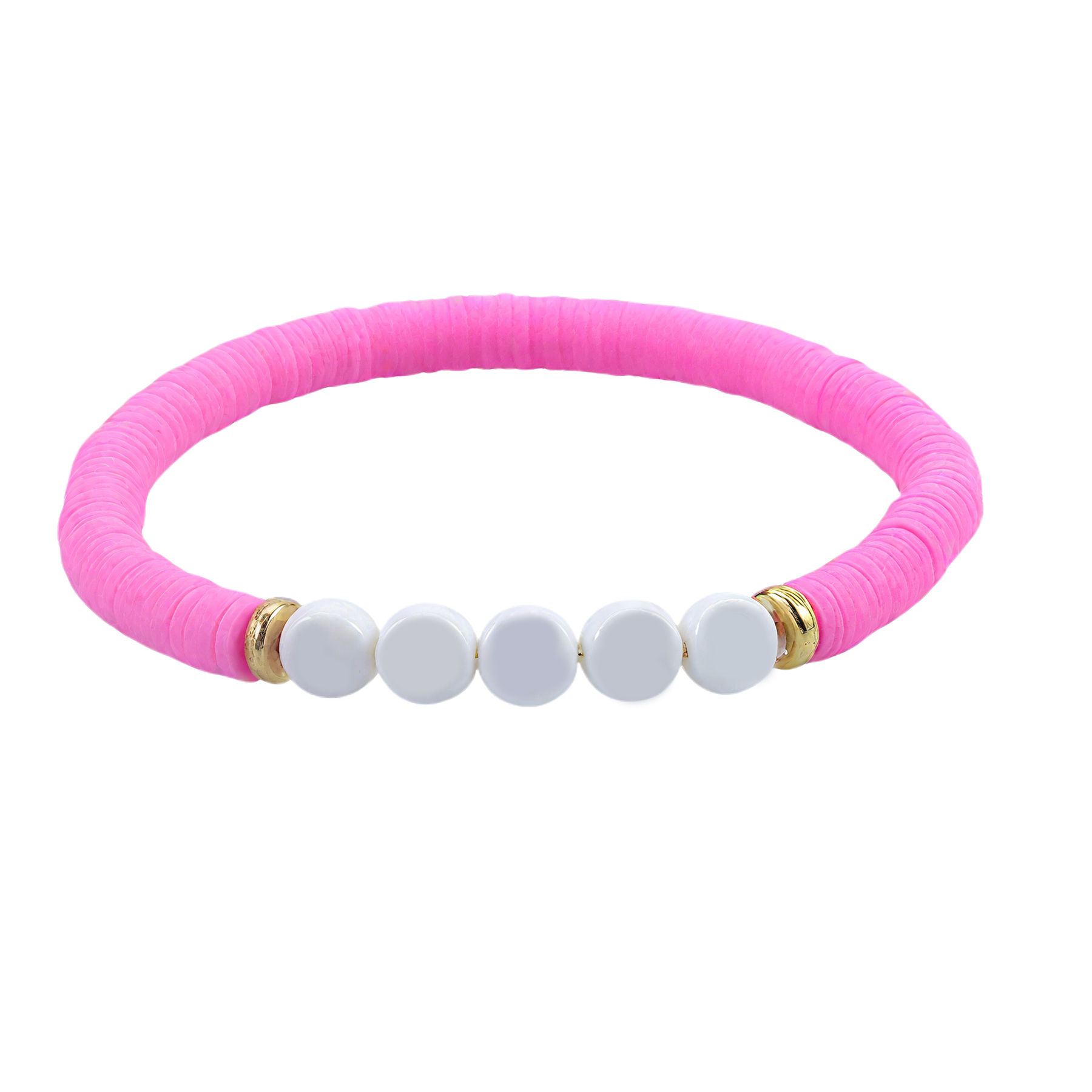 Custom Handmade Stackable Letter Beaded Soft Clay Bracelet 5