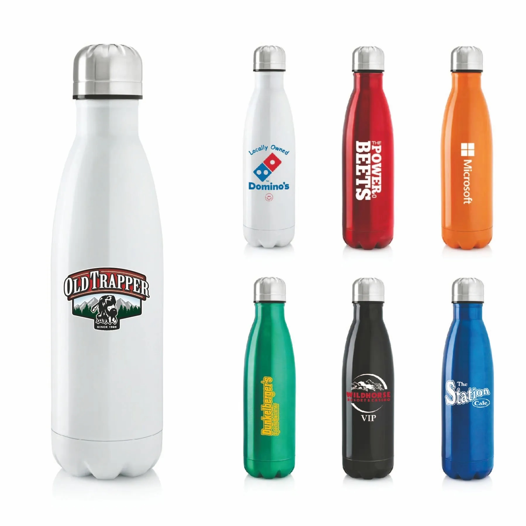 17 oz. Travel Stainless Steel Vacuum Insulated Thermos Bottl, custom water bottle with logo imprint 9