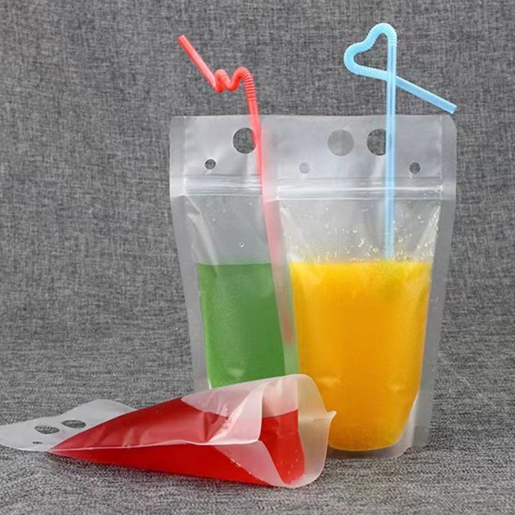 17oz ( 500ml ) Drink Pouch Flasks with Straws 6