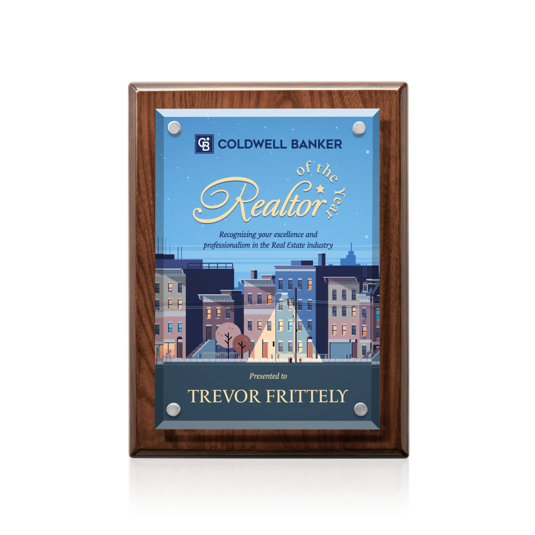 Caledon VividPrint™ Plaque - Walnut/Silver 13