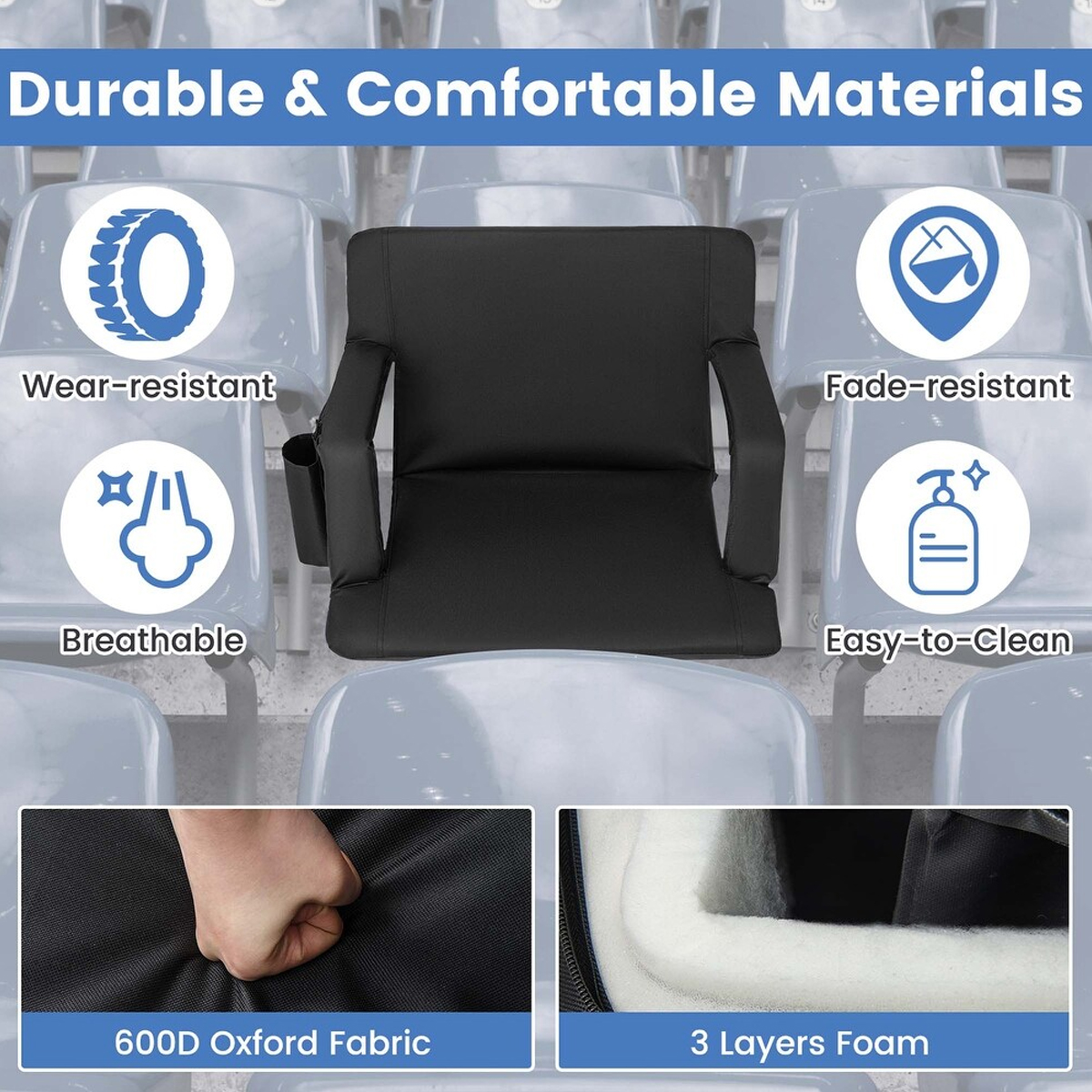 Heated Foldable Portable Outdoor Recliner Chair 4