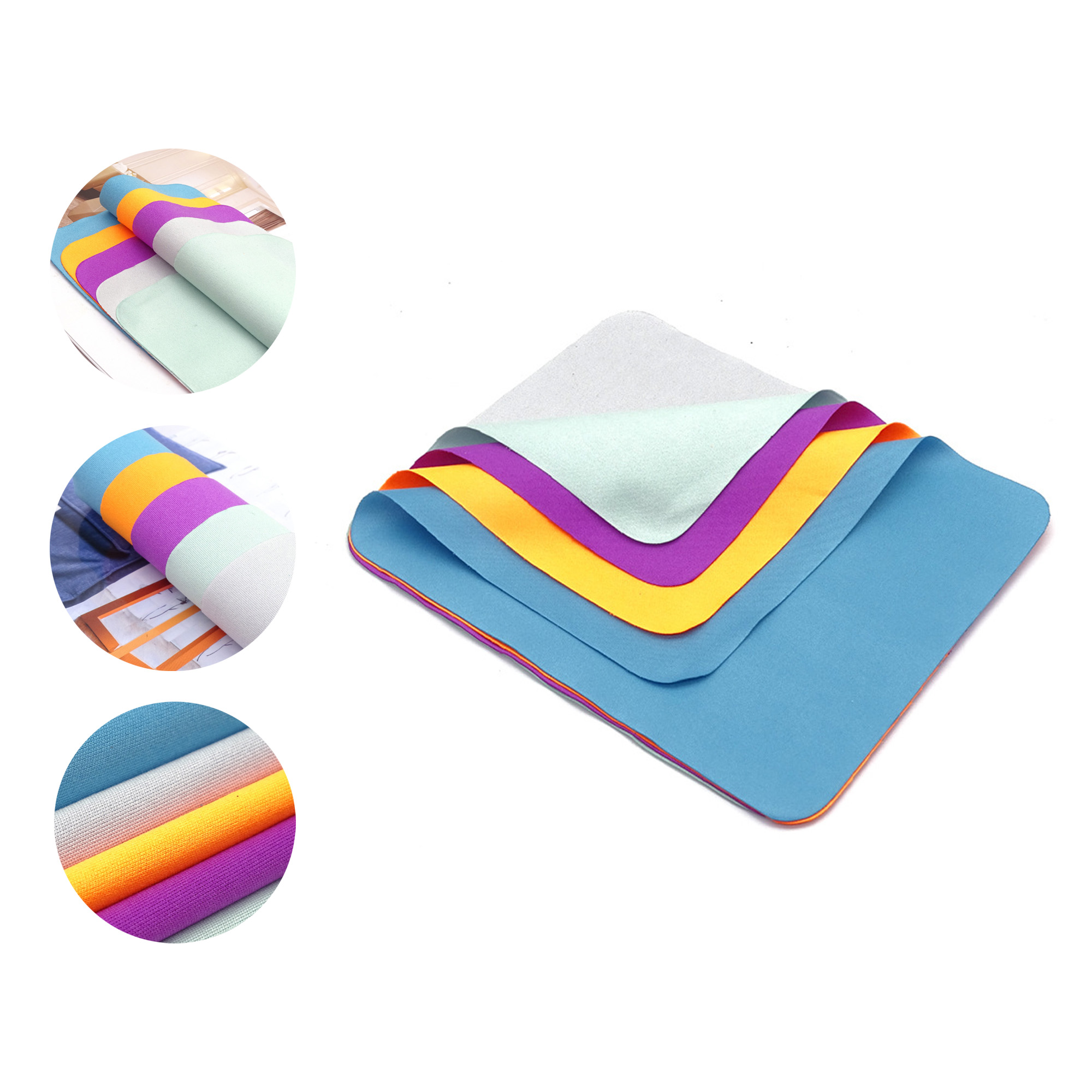 MOQ 20 6.89" X 5.71" Microfiber Glasses Cleaning Cloth 2