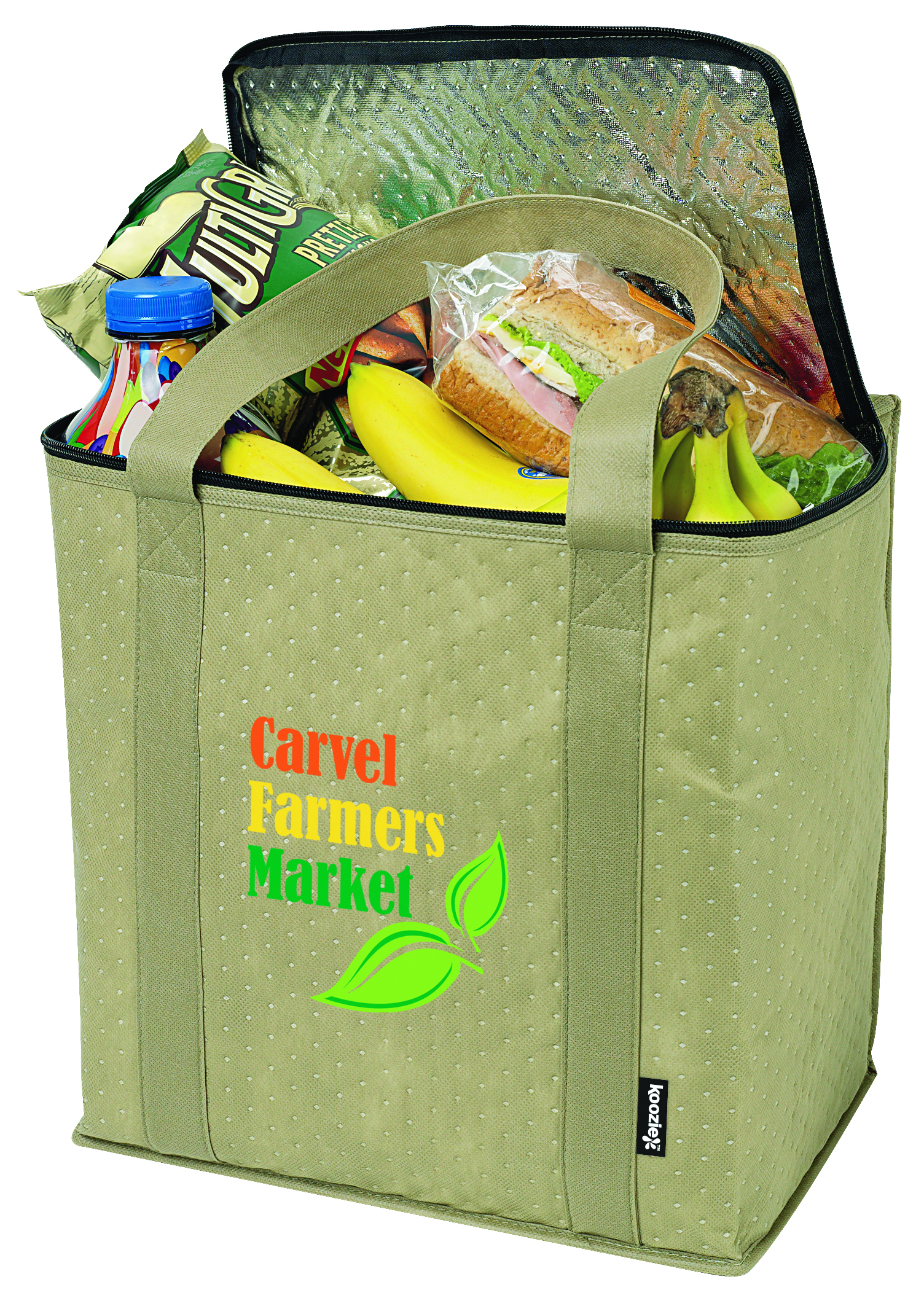 Zippered Insulated Grocery Tote
