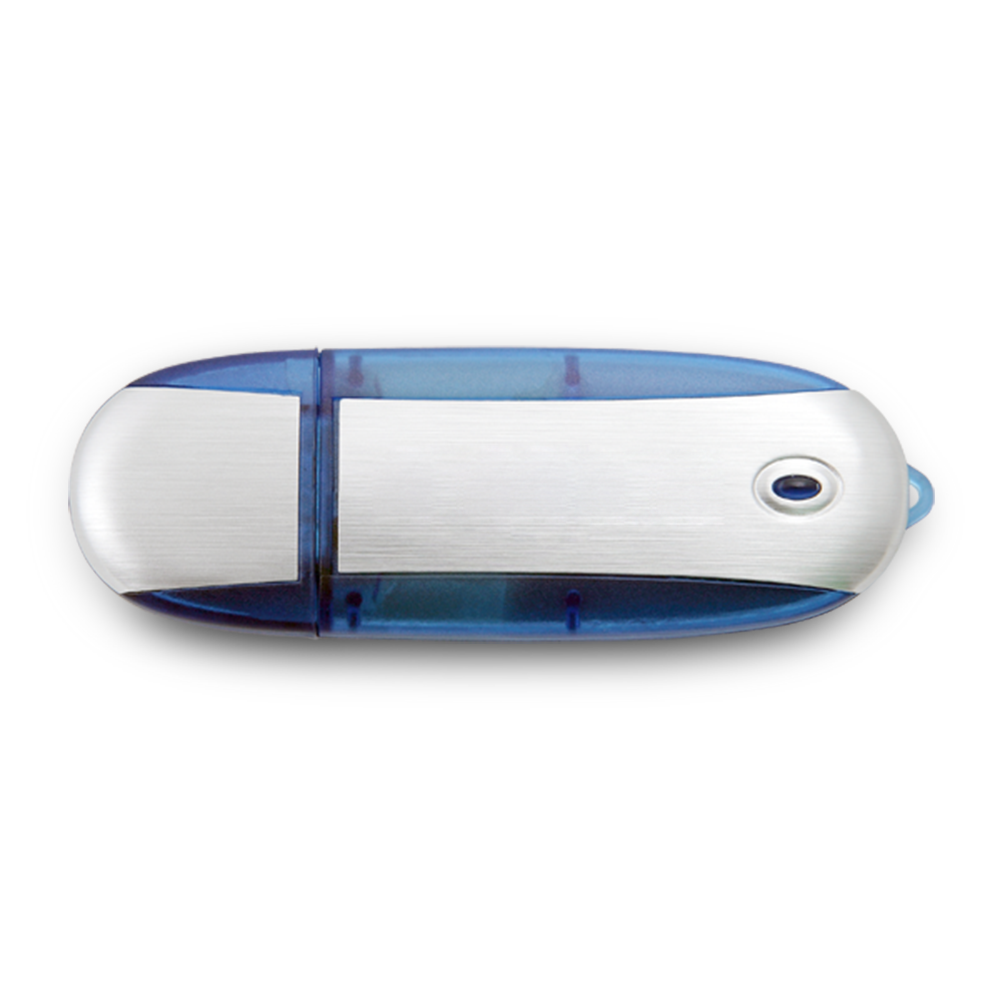 Lemont Brushed Aluminum Oval USB - Simports 22