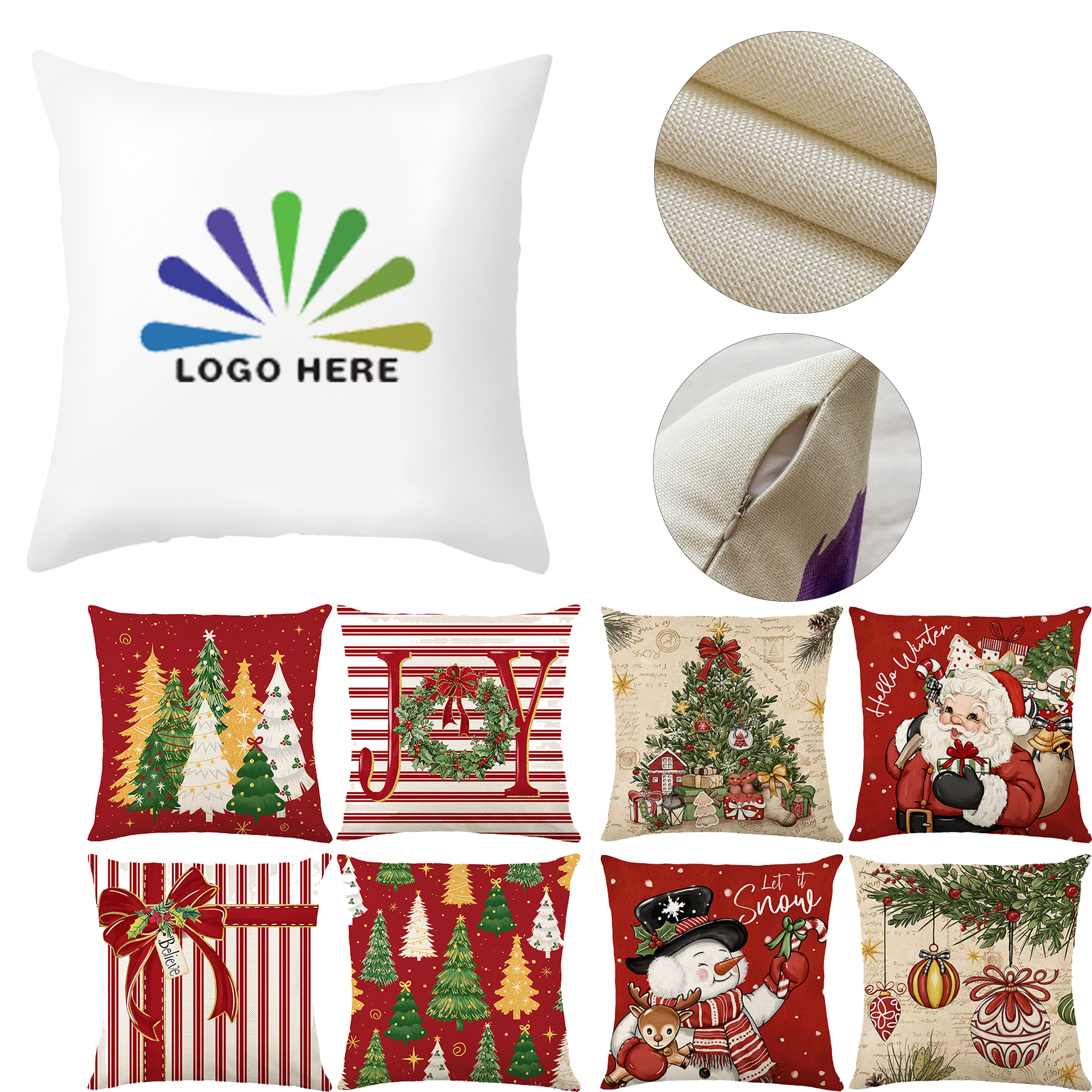 Holiday Decorative Pillow Cover with Insert 2