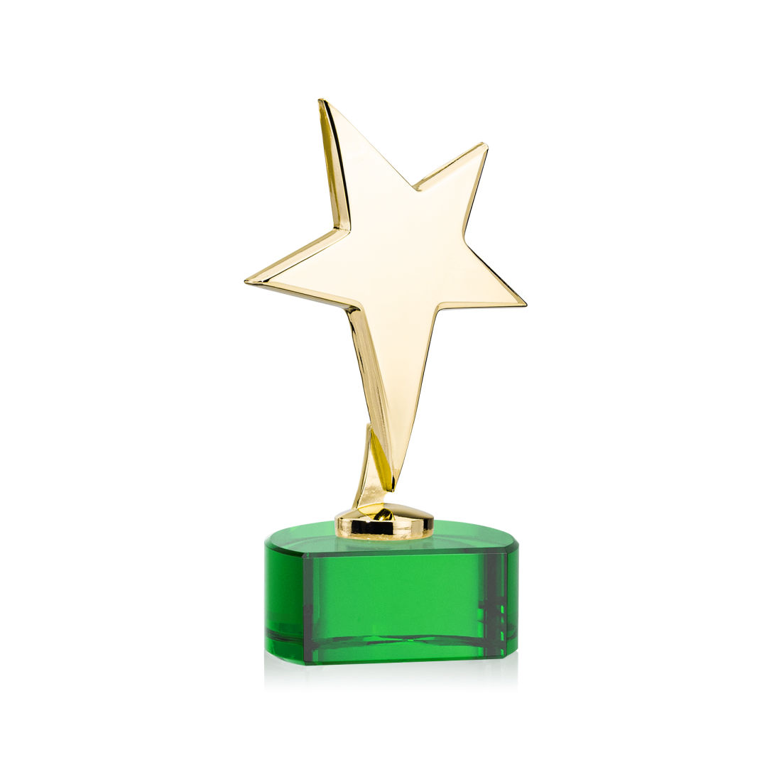 Tuscany Gold Star VividPrint™ Award on Paragon Base - Green 3