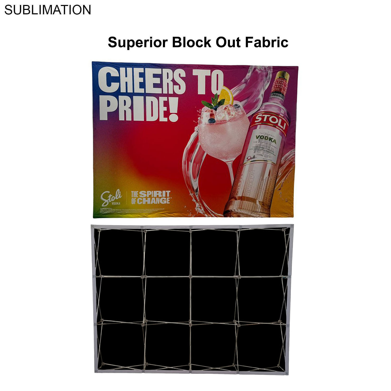 10' Straight Wall Full Height Tension Fabric Pop-up Display Kit, Superior Block Out Fabric, NO SETUP 12