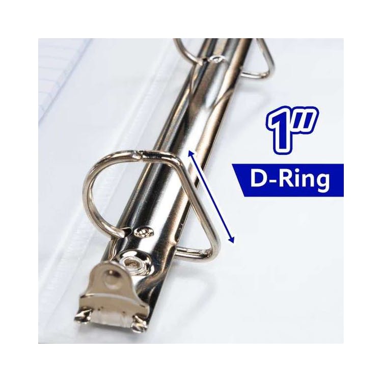 1" Slant-D Ring View Binder w/ 4-Pockets White 1
