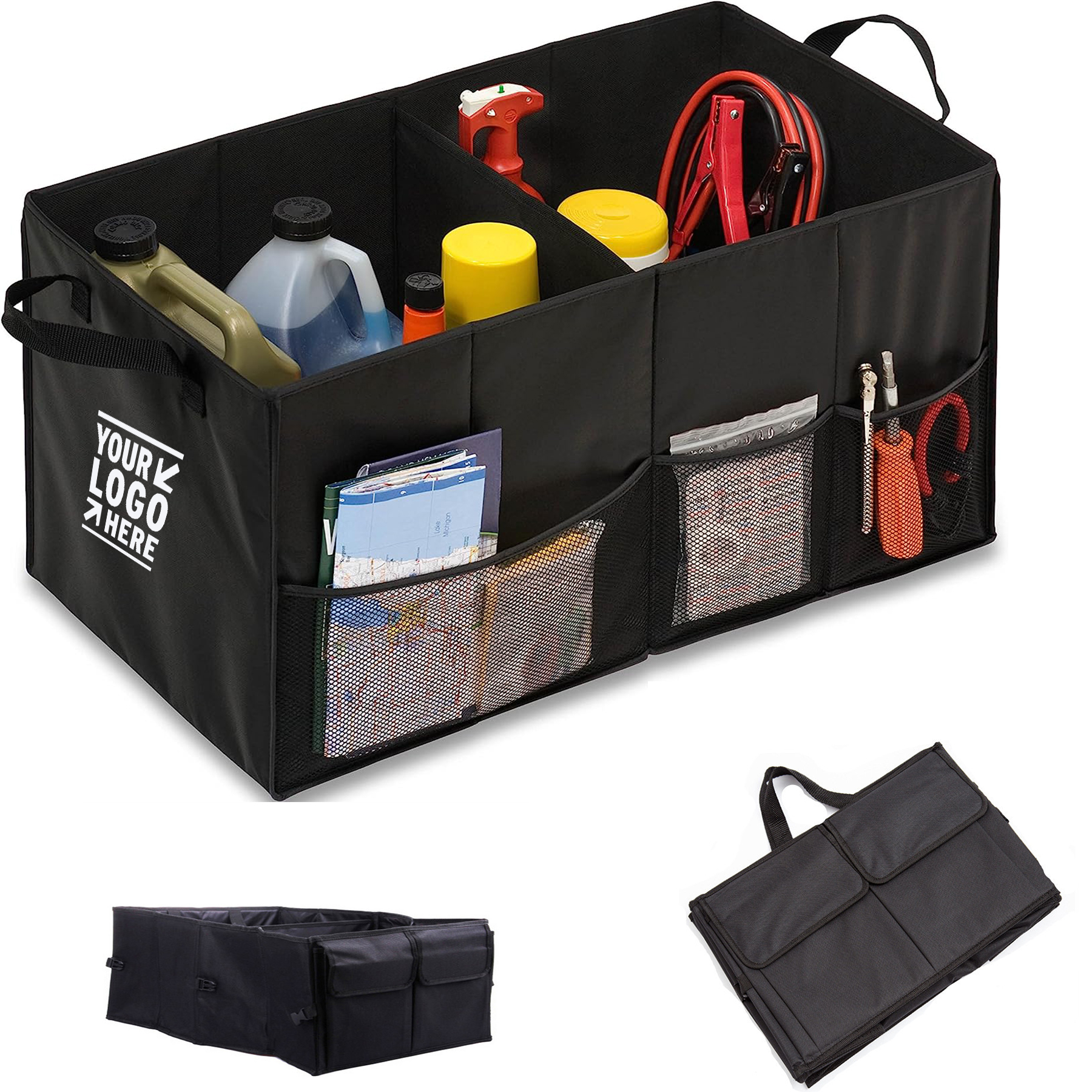 Black Folding Car Trunk Organizer Soft Storage Chest
2