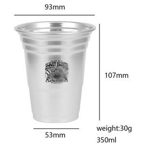 Beer Metal Tumbler Disposable Aluminum Cup 12oz Recyclable Cup 3