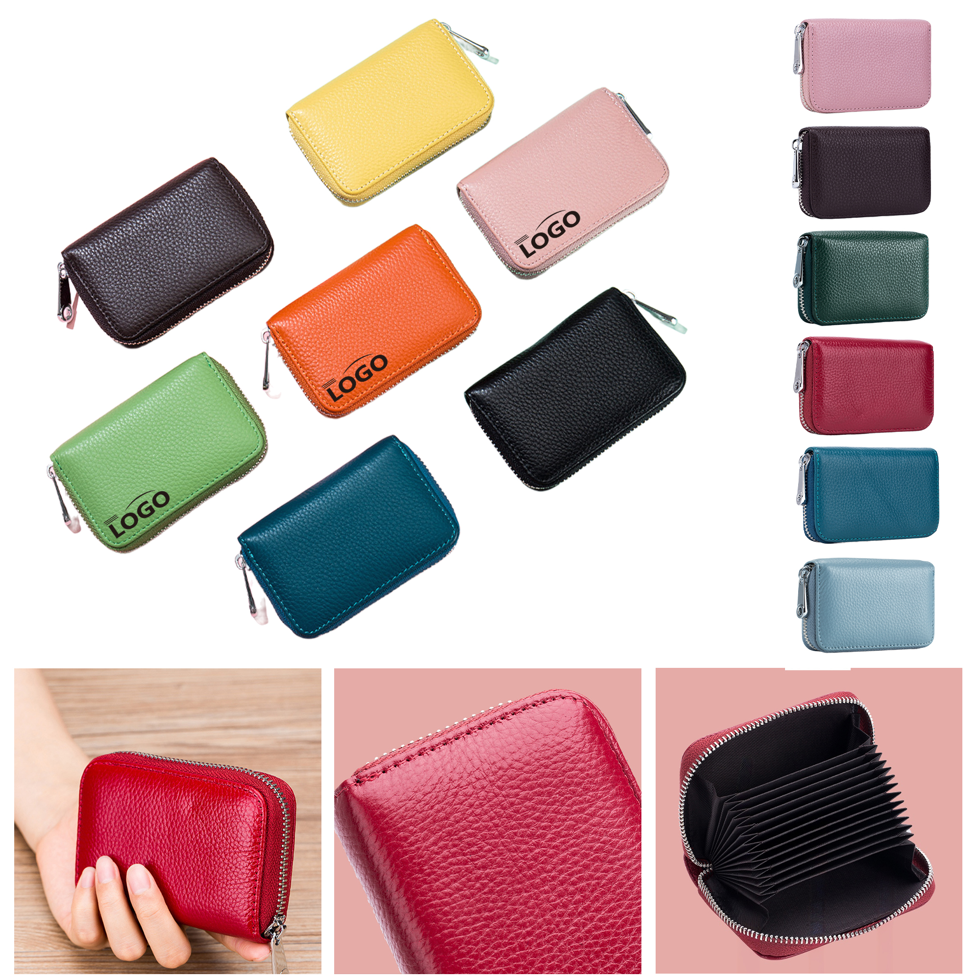 RFID-Blocking Genuine Leather Card Holder 8