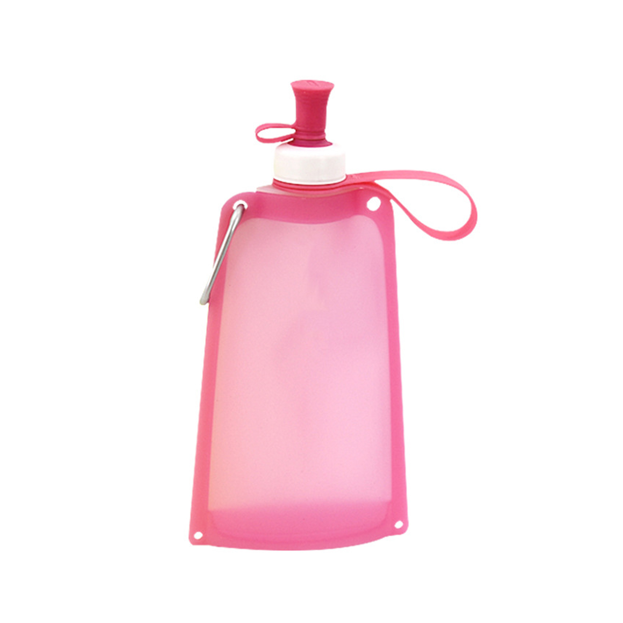 Portable foldable silicone water bottle/bladder for outdoor sports. 7