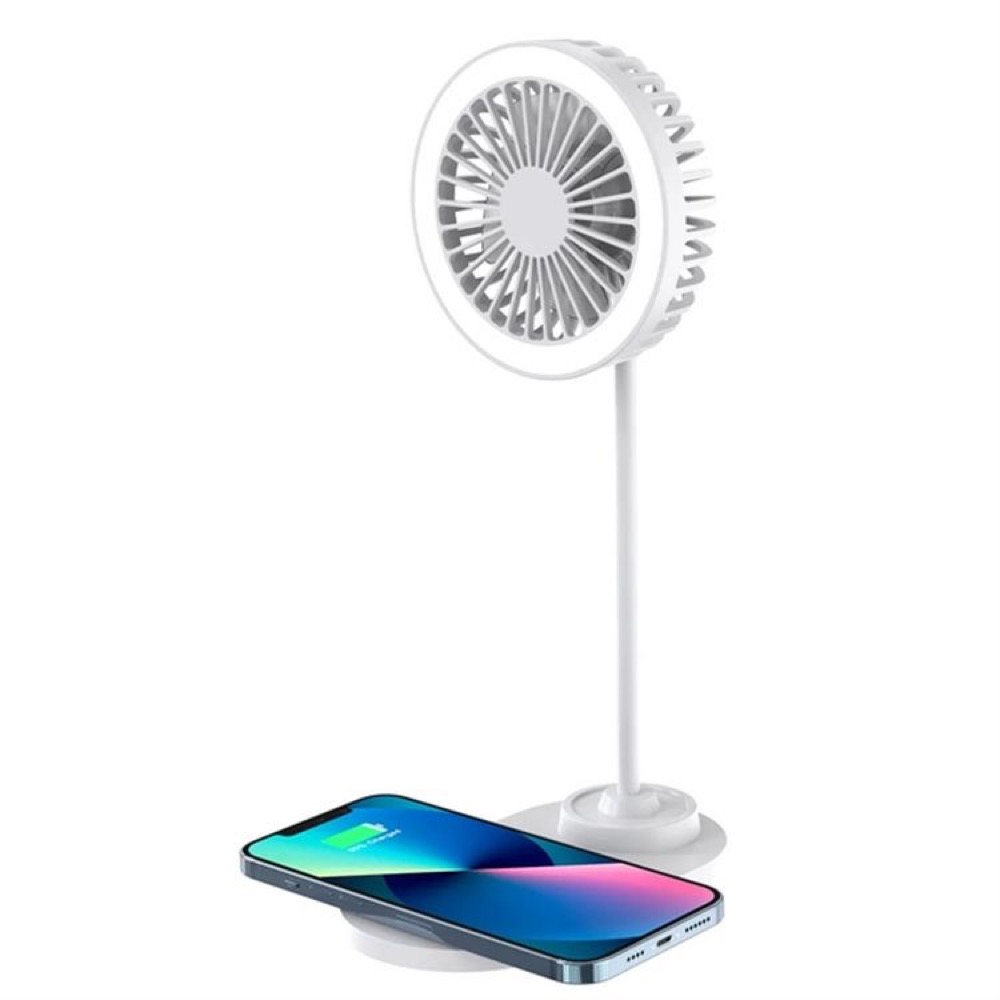 LED Desk Fan with Wireless Charger & Flexible Neck 5