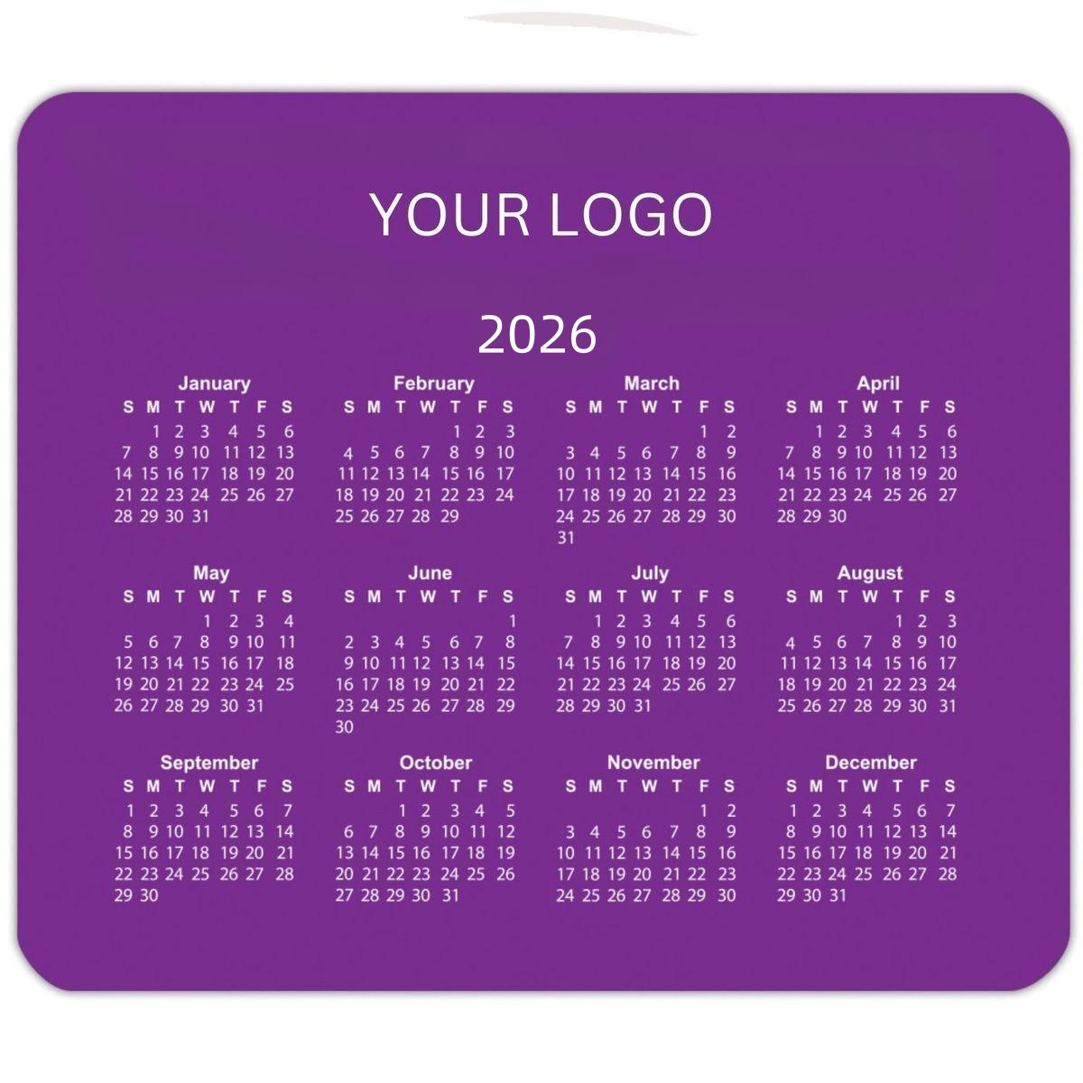 Large 2026 Rectangle Shape Calendar Mouse Pad 5