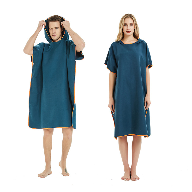 Microfiber Beach Changing Towel Robe w/Hood 2