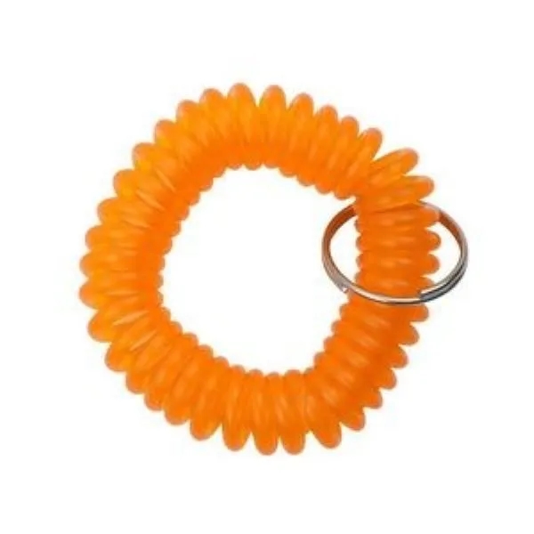 Transparency Flexible Spiral Coil Stretchable Key Chain 2