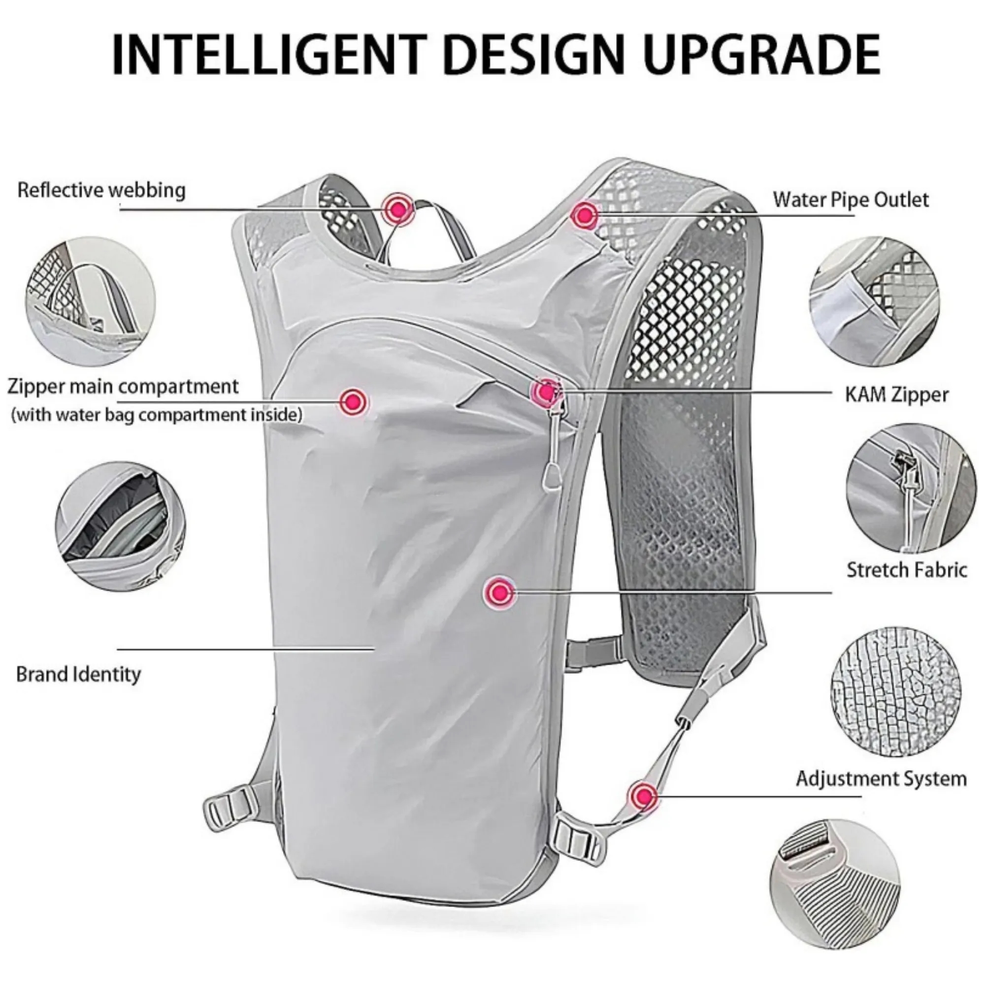 Sports Outdoor Breathable Vest-Style Backpack 5