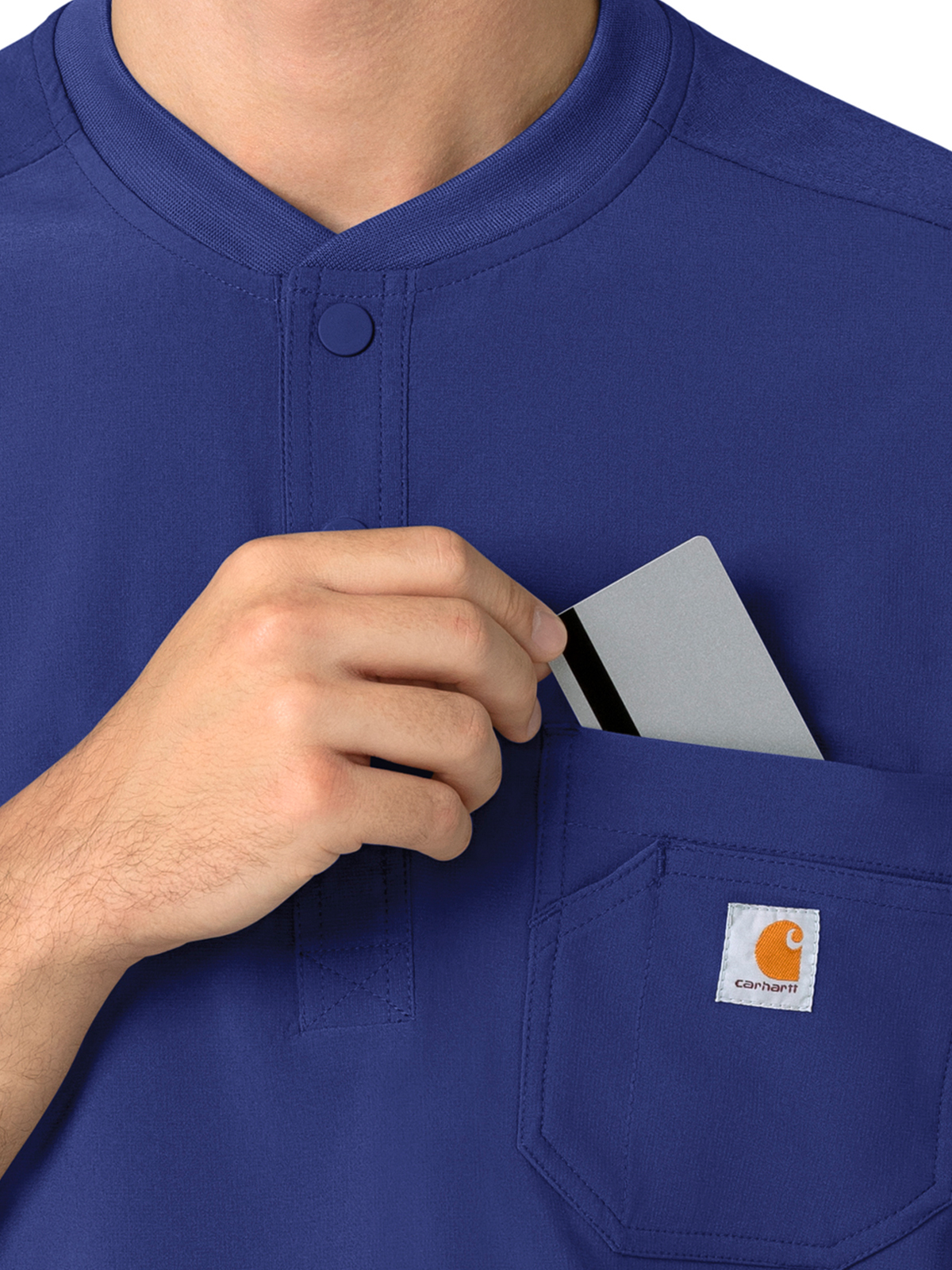 Carhartt Scrubs - Force Cross-Flex - Men's Three-Pocket Henley Top 35