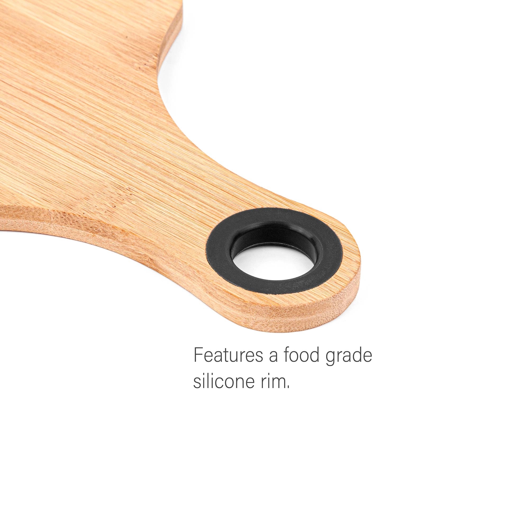 The Genoa 14-Inch Bamboo Cutting Board with Handle 6