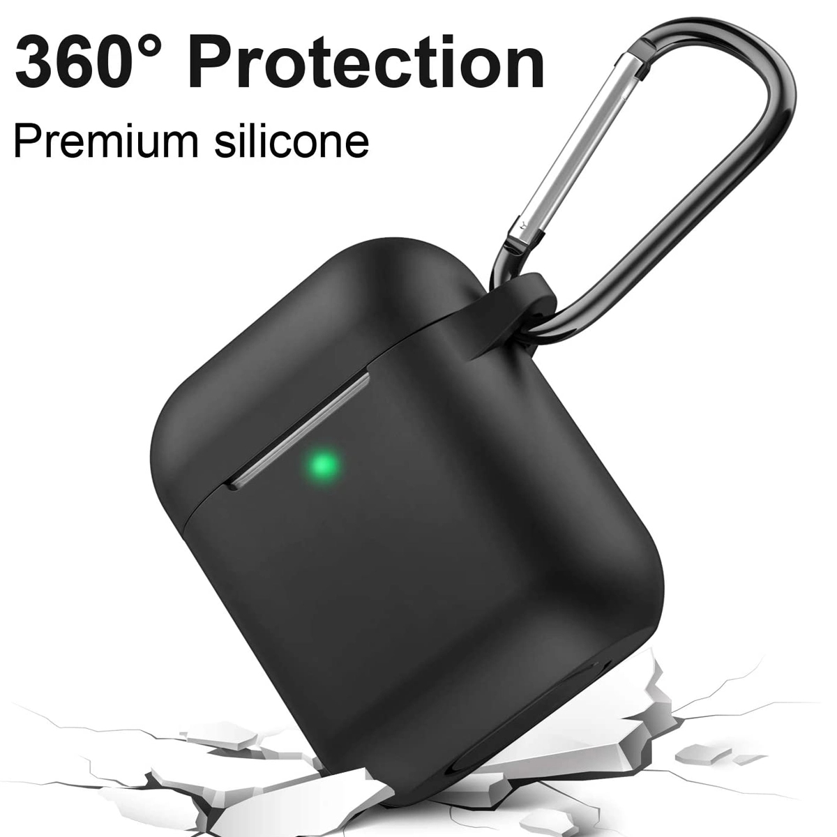 Silicone Earphone Cases With Carabiner 2