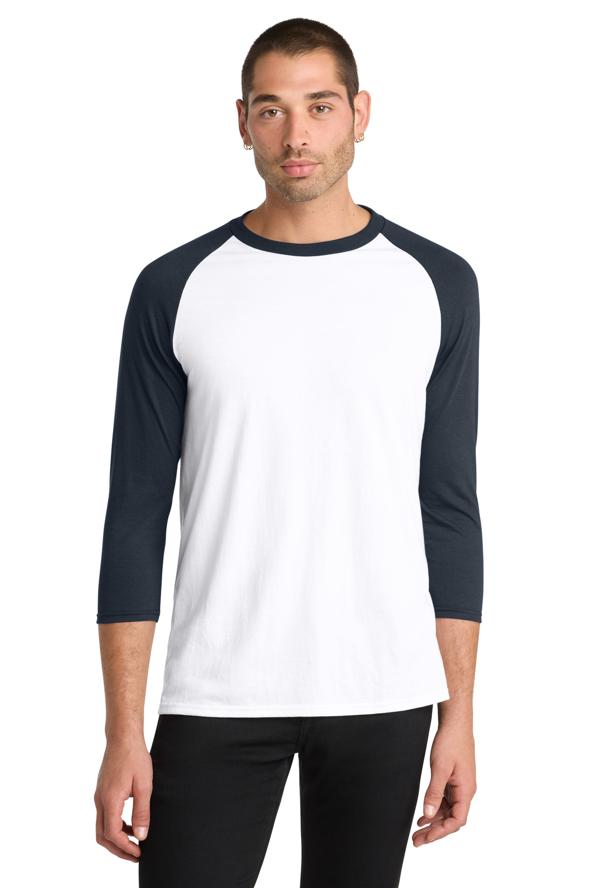 District Perfect Tri 3/4-Sleeve Raglan. DM136 31