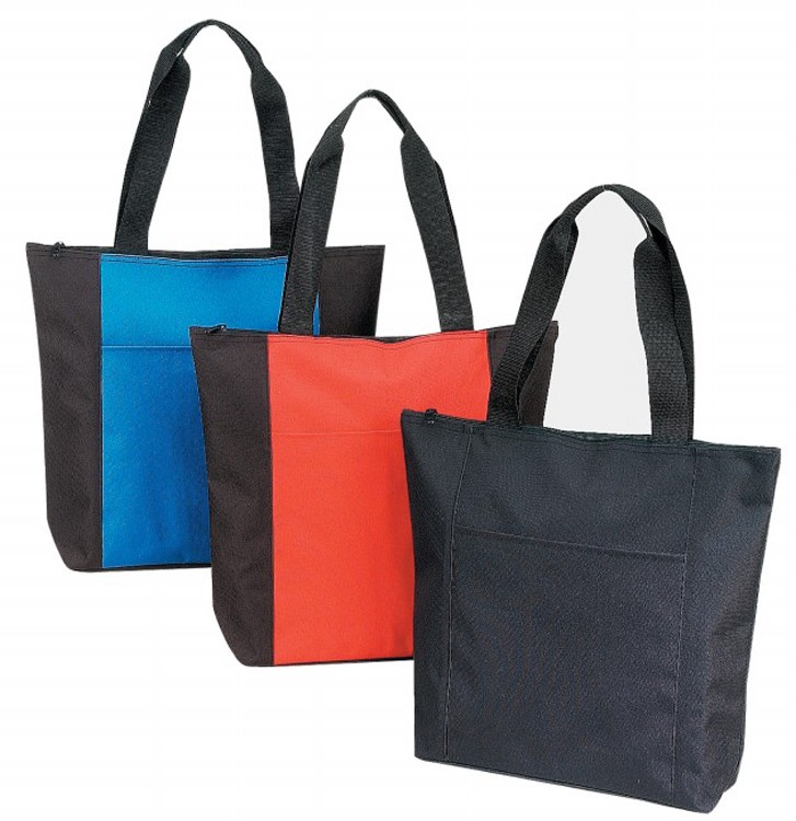 Poly Zippered Tote Bag, custom tote bag with logo imprint 3