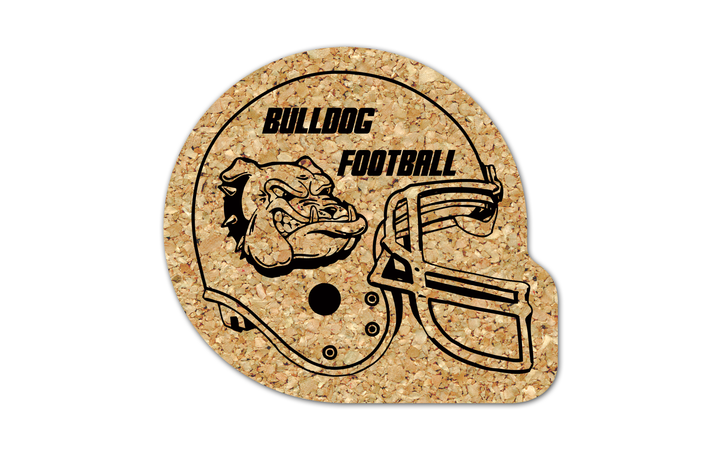 Football Helmet Cork Coaster 3