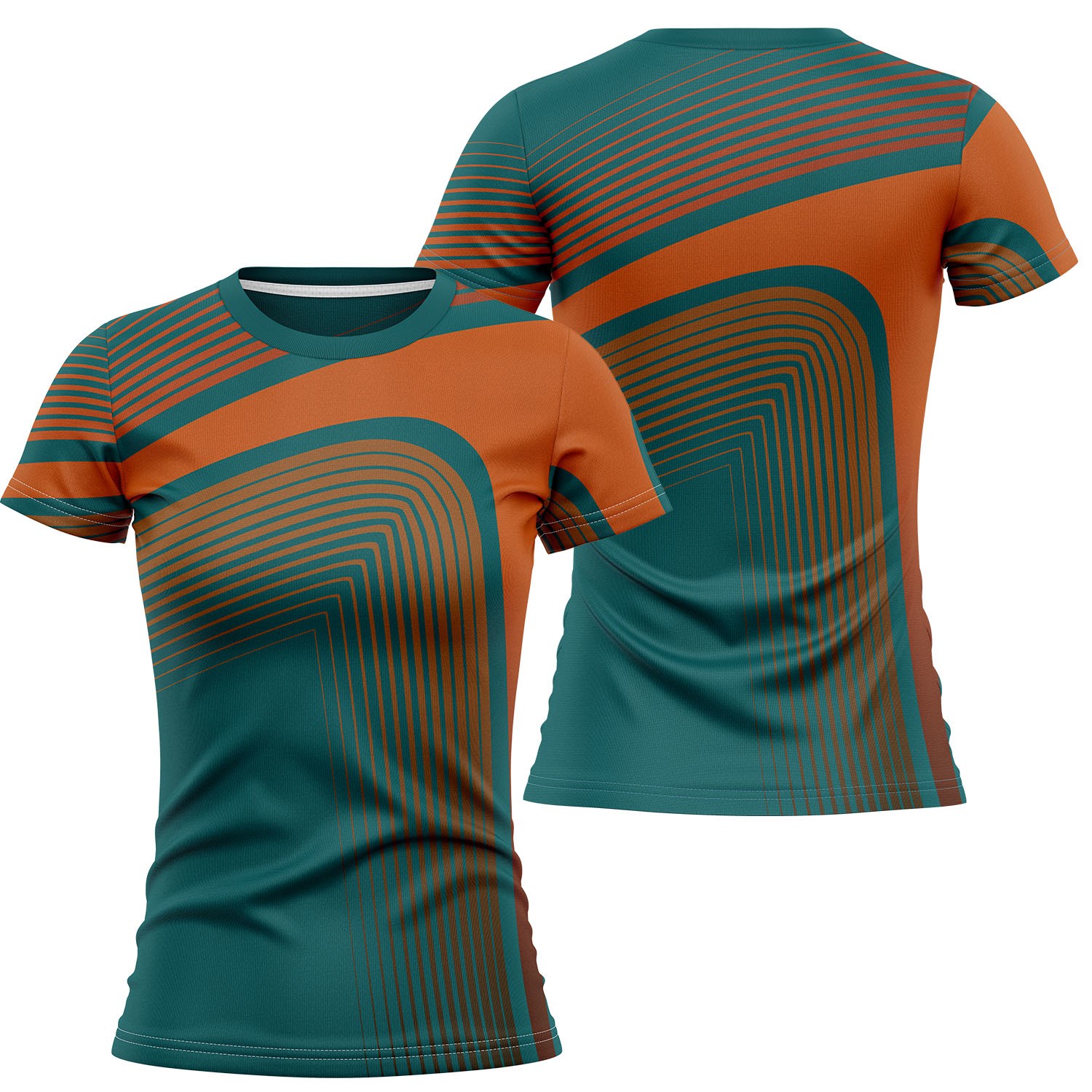 Women's 180 GSM Jersey Knit Cotton Feel Sublimation Short Sleeve T-shirt 1