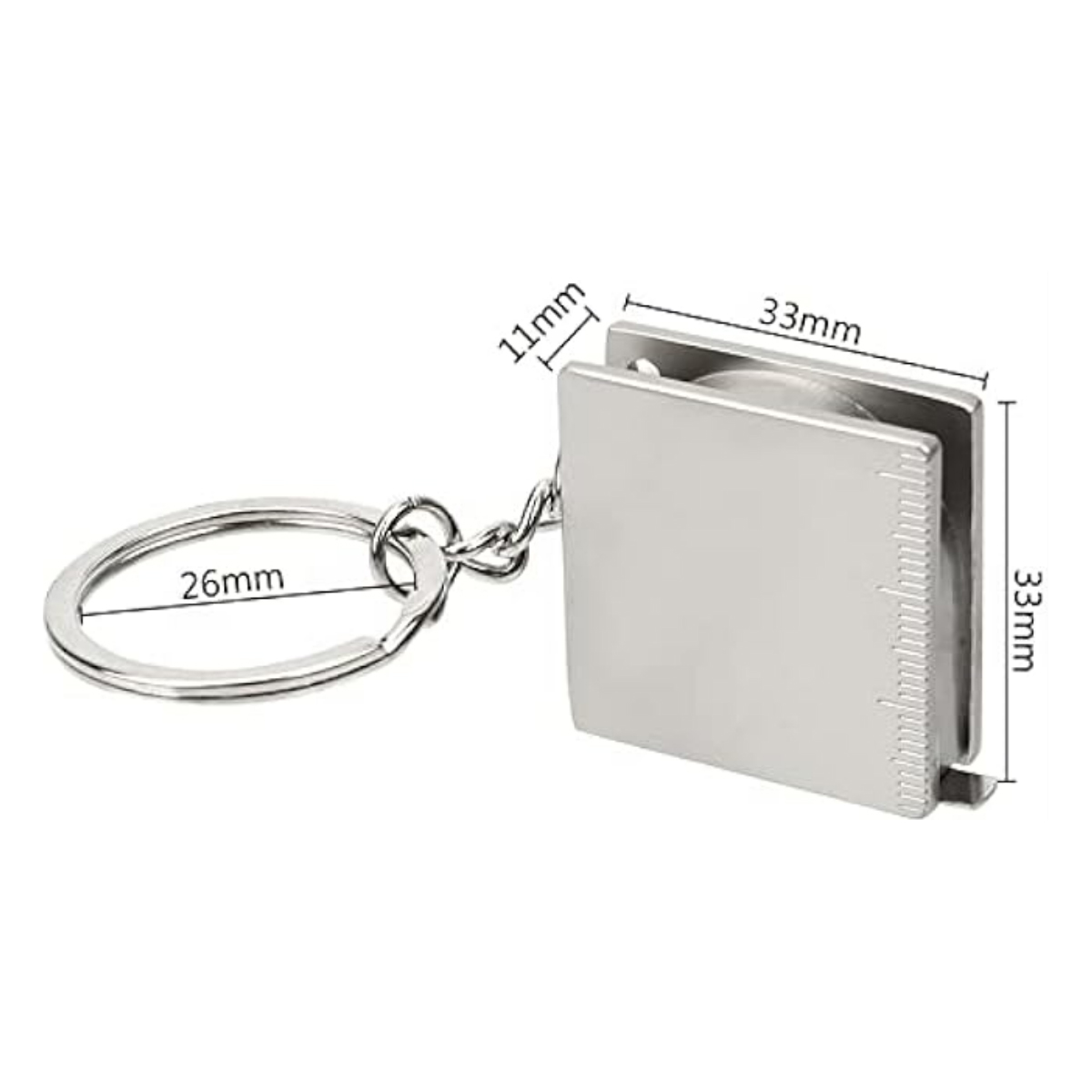 Retractable Keychain Ruler 6