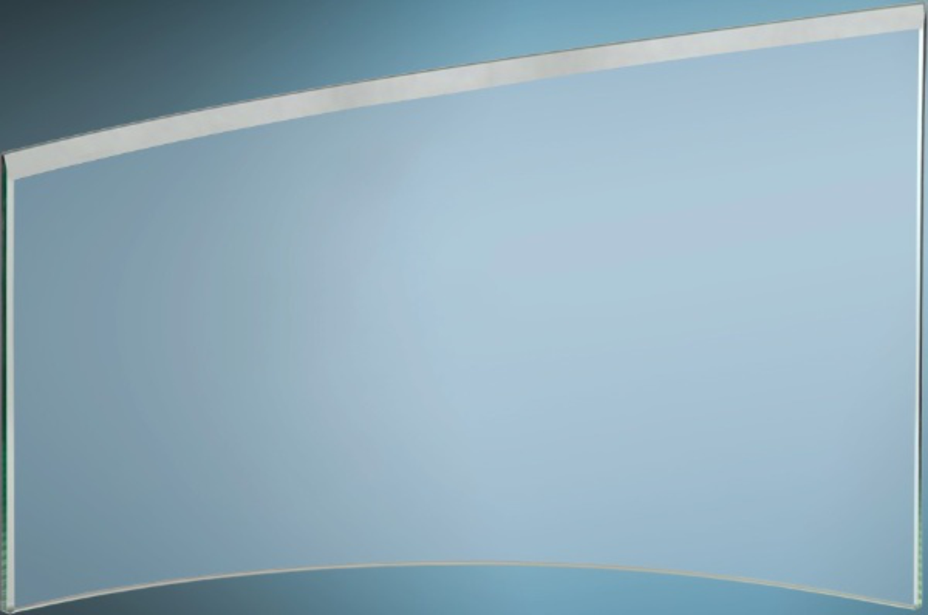 10" x 6 7/8" x 1/4" Jade Slanted Glass Crescent Award 1