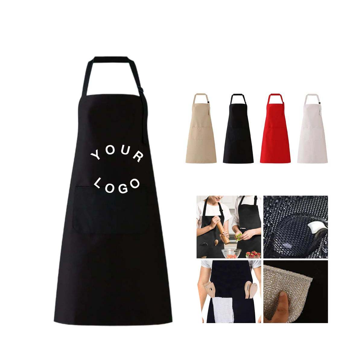 Durable Waterproof Apron with Front Storage Pockets 4