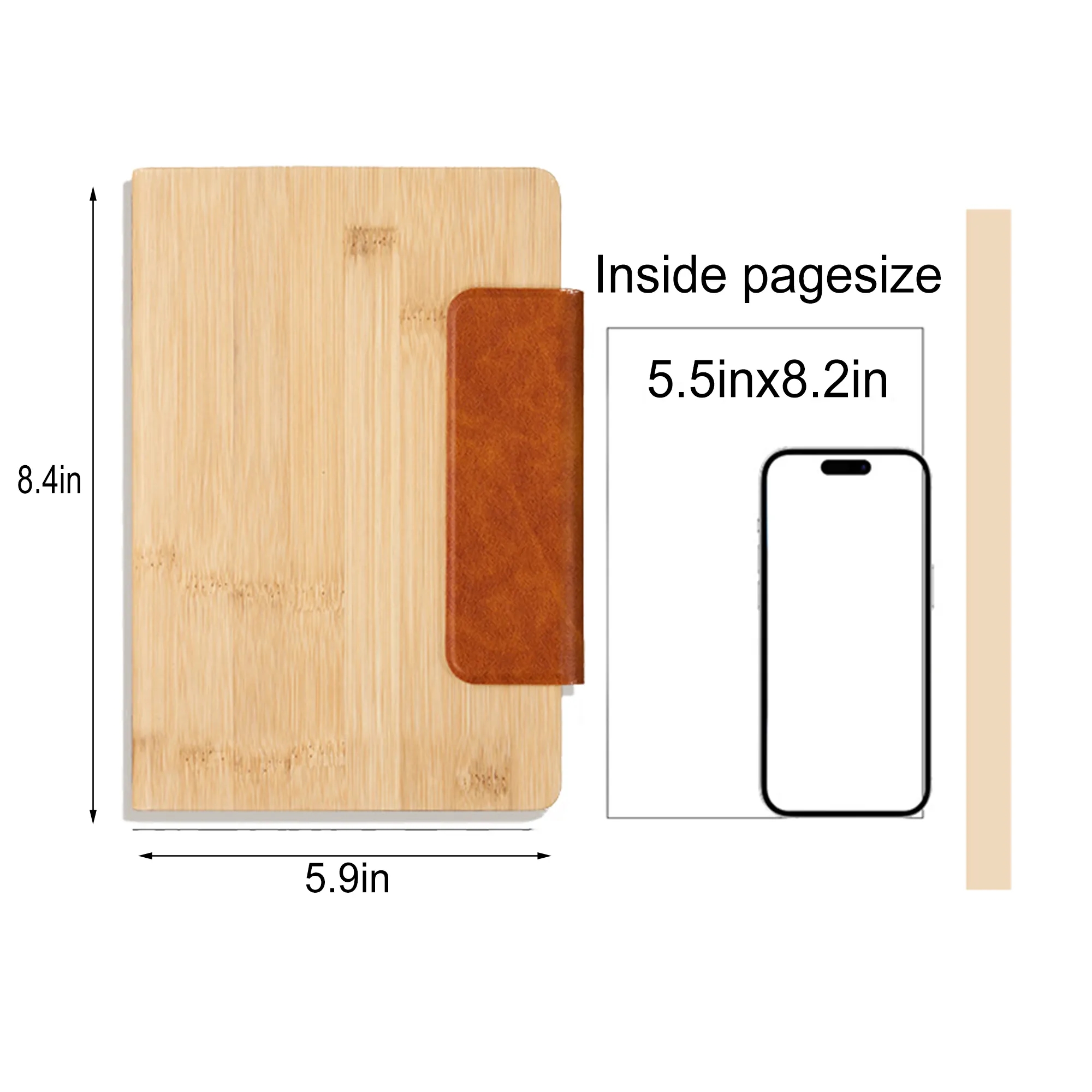 Bamboo-Textured PU Leather Notebook 4