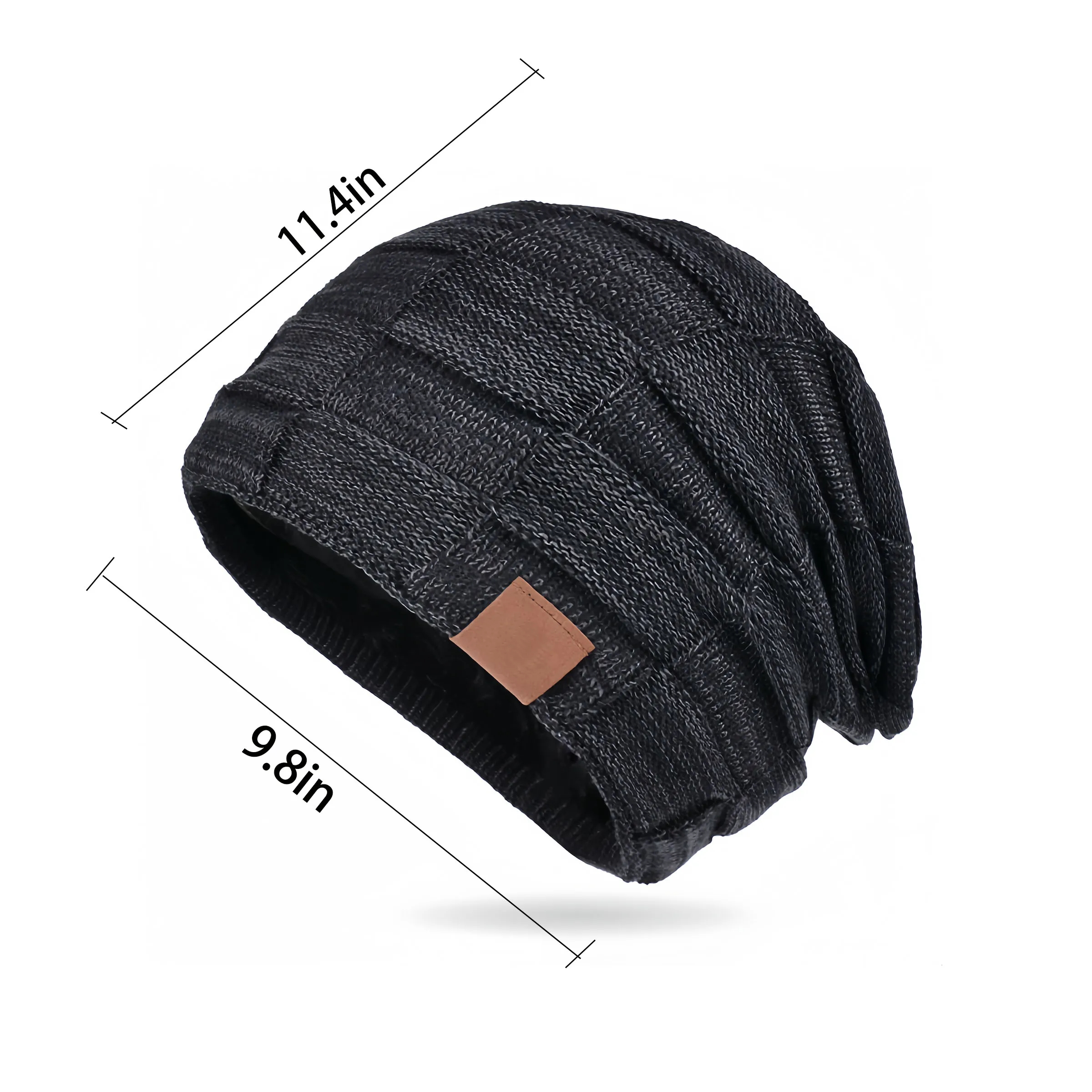 Wool Autumn/Winter Mixed Color Versatile Knitted Hat 8