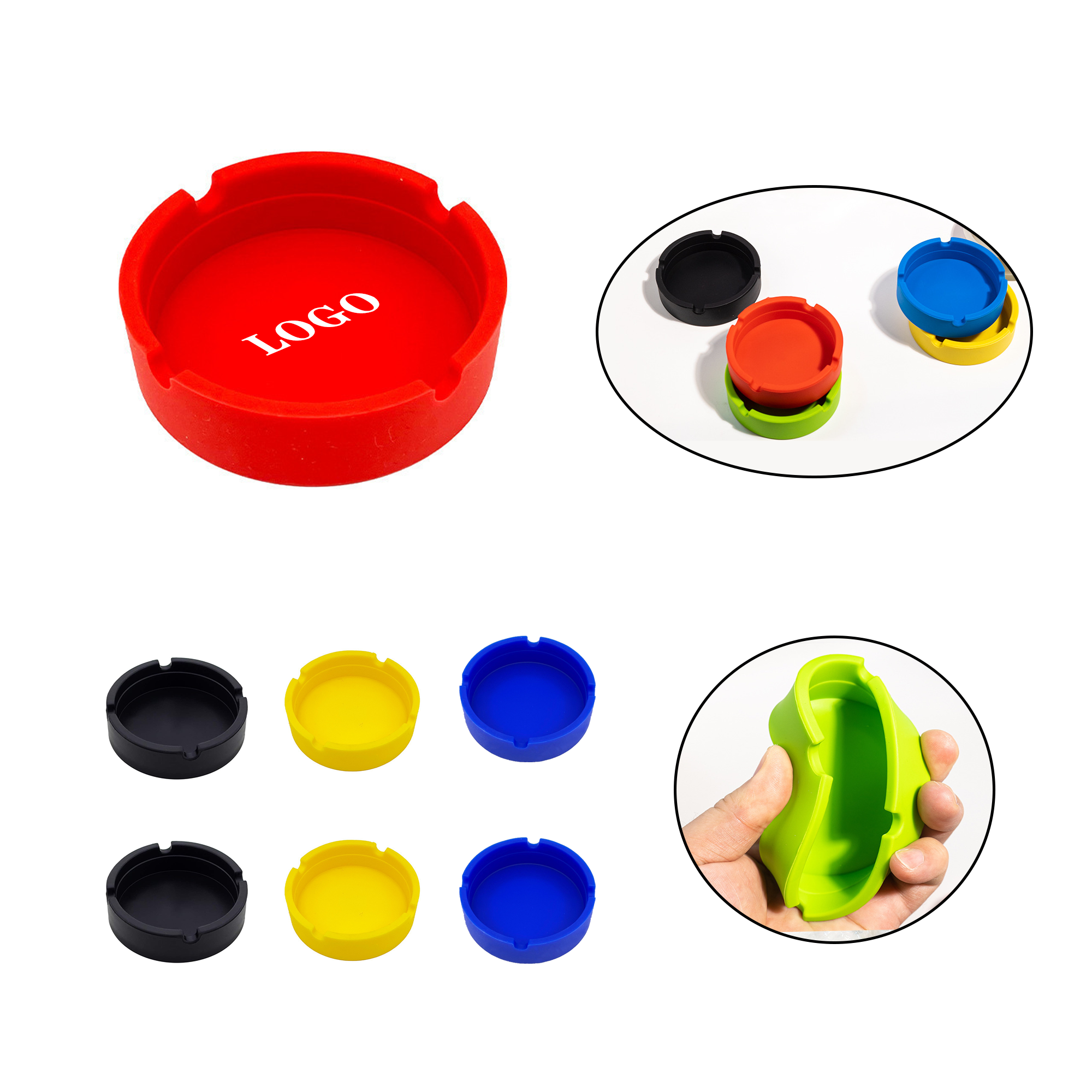 Portable Circular Silicone Cigar Ashtray 3
