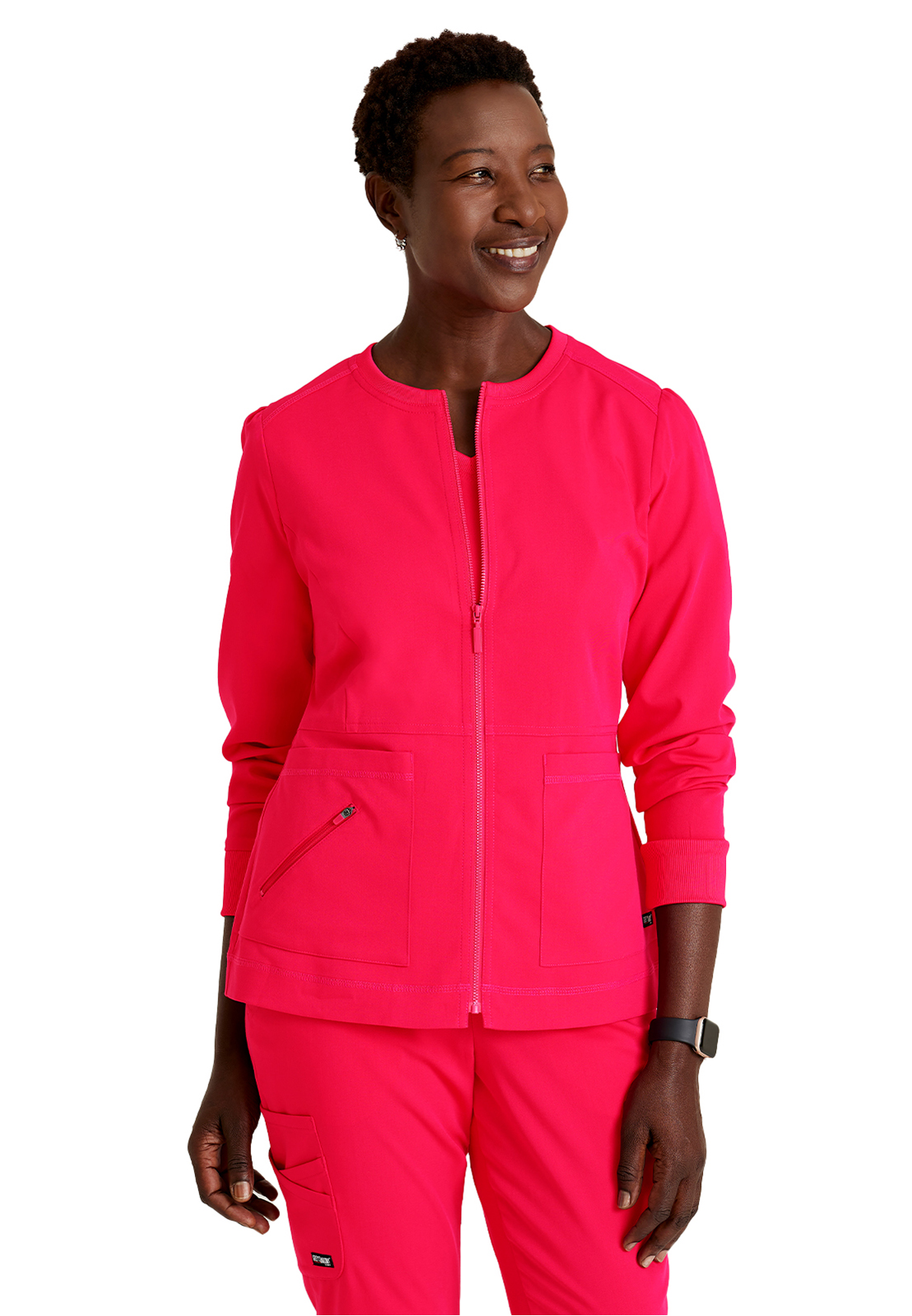 Grey's Anatomy Spandex Stretch - Women's Three-Pocket Millie Warm-Up Jacket 52
