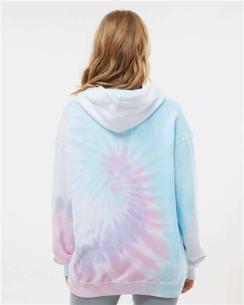 Unisex Tie-Dyed Cloud Inside-Out Fleece Hooded Sweatshirt - 8600 19