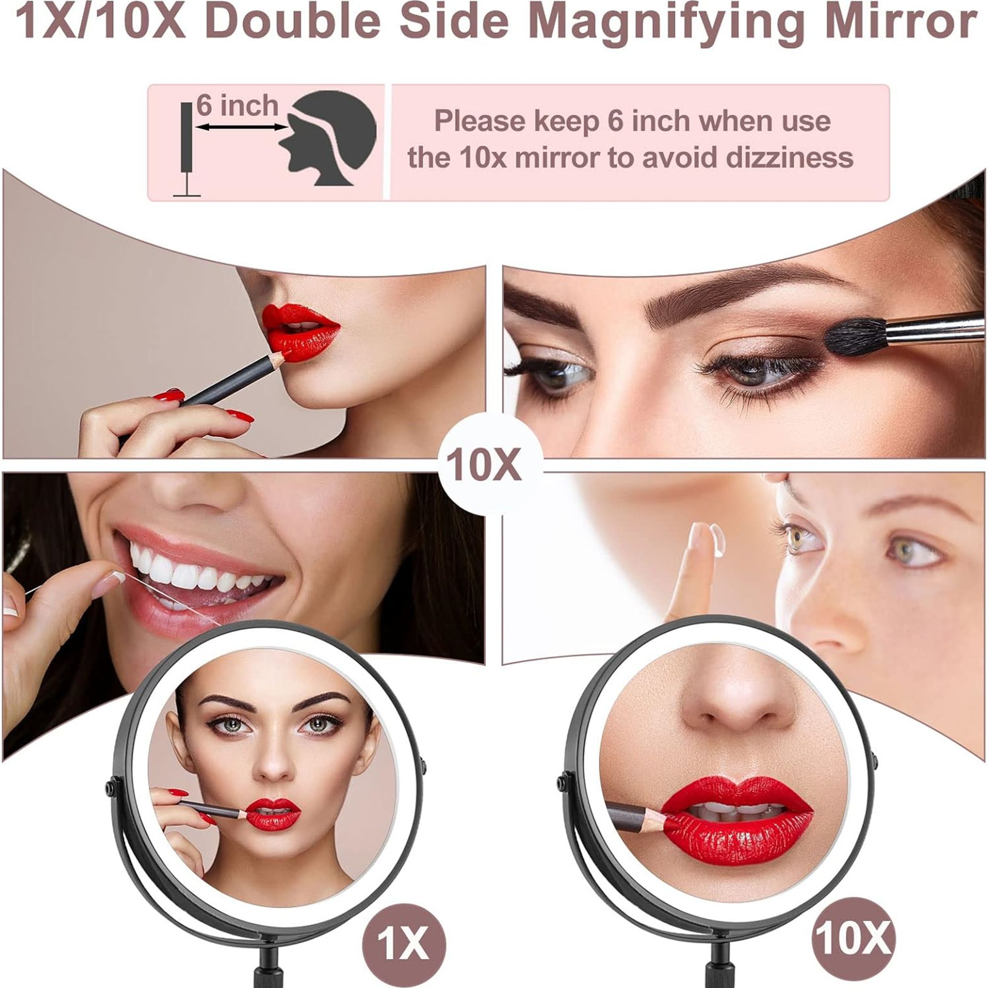 Adjustable Makeup Mirror With Light 4