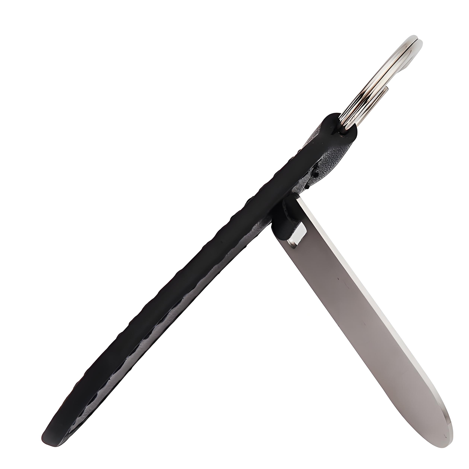 Customized Genuine Leather Stainless Steel Keychain 4