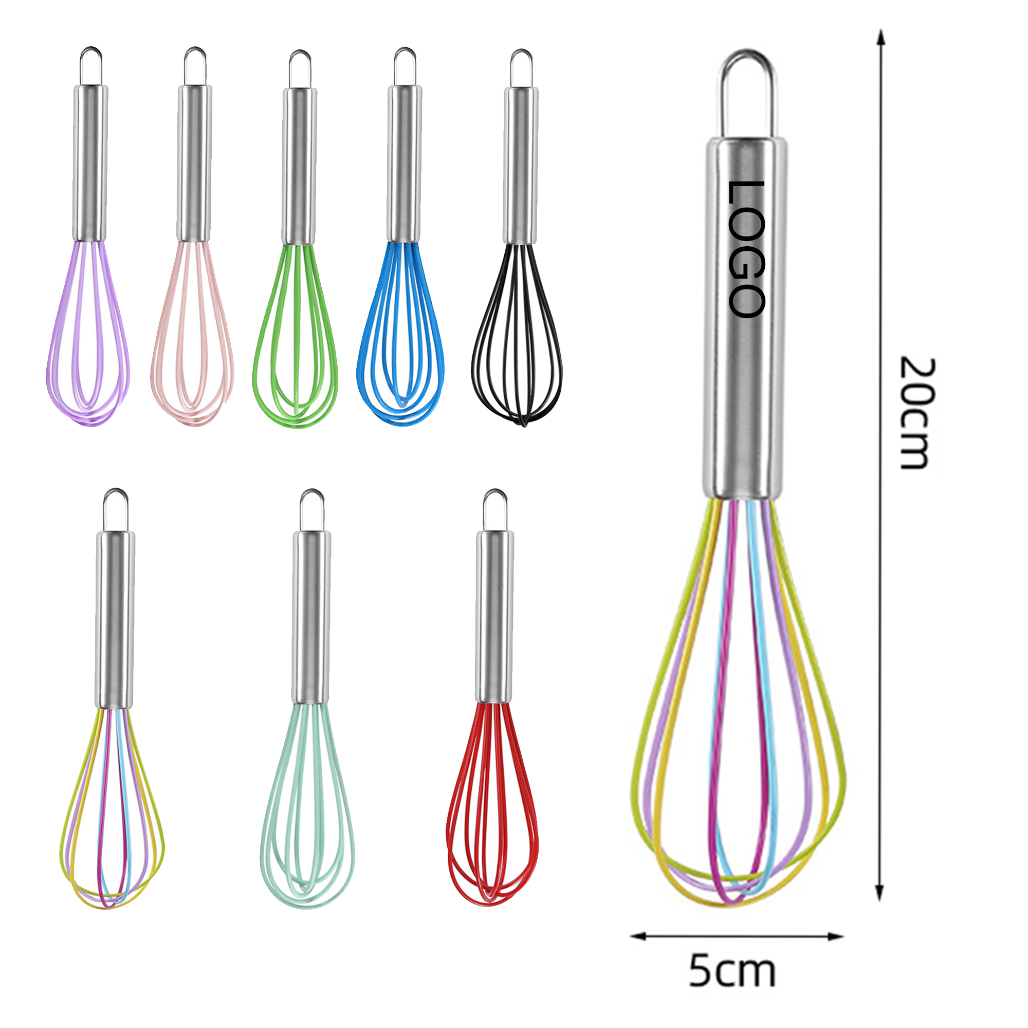 8"Mini Stainless Steel Whisk 9