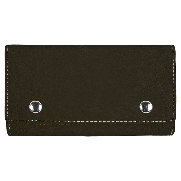 Black/Silver Leatherette Card & Dice Set 3