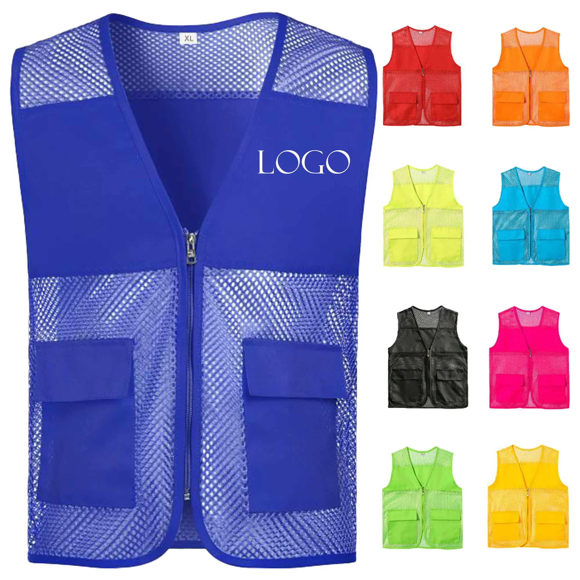 MOQ20 Mesh Vest Summer Volunteer Workwear 6
