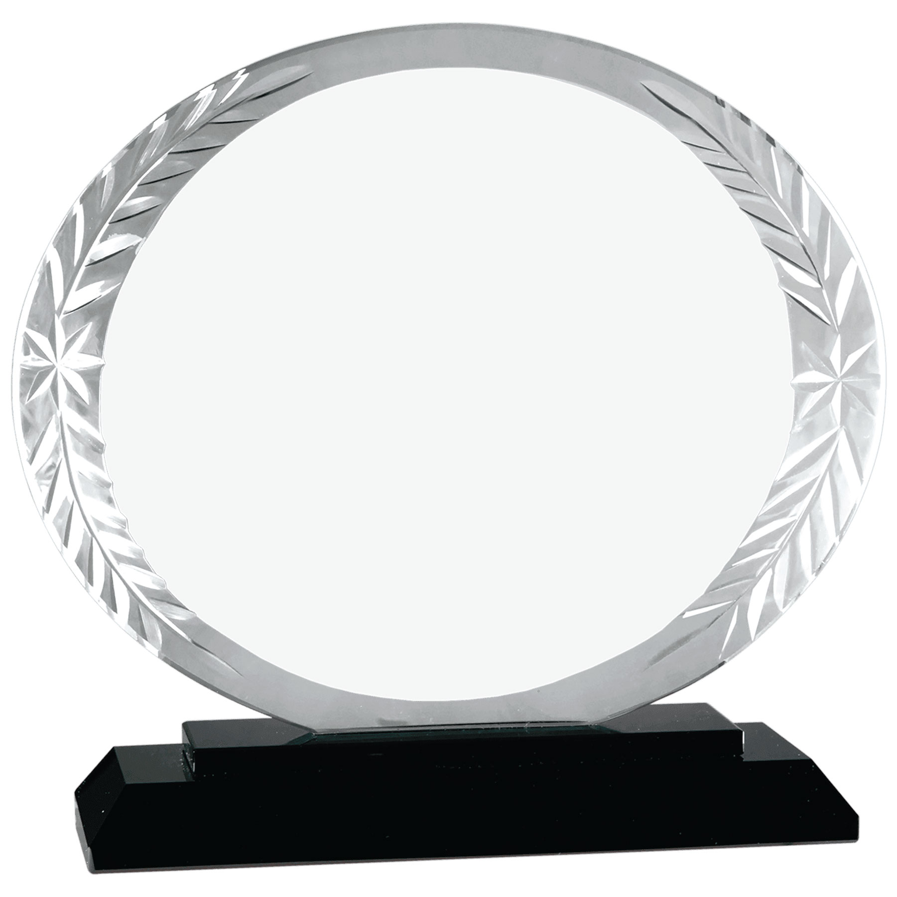 5 3/4" Oval Accent Glass on Black Base 3