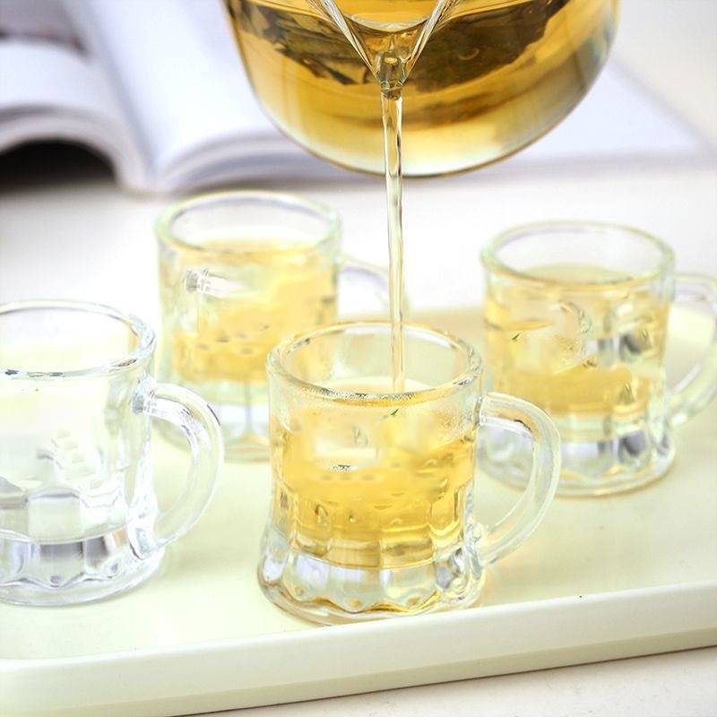 2oz Glass Beer Mug with Handle 3