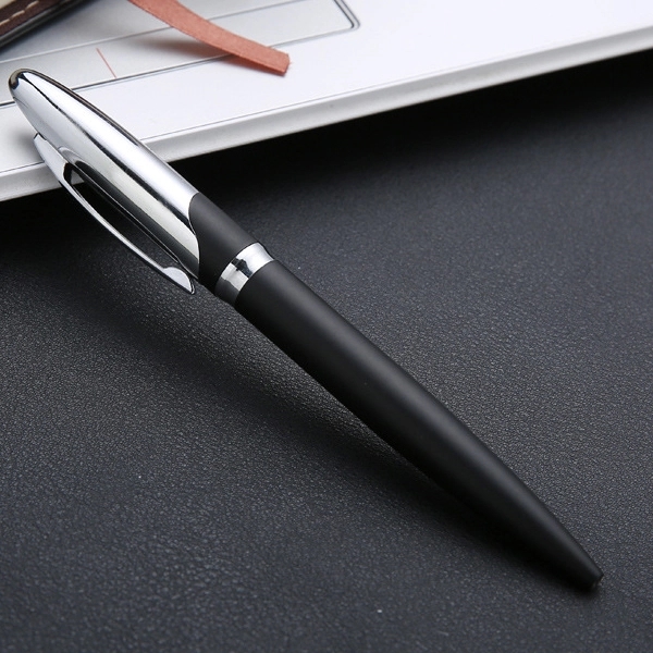 Metal pen with leather keychain gifts kit 2