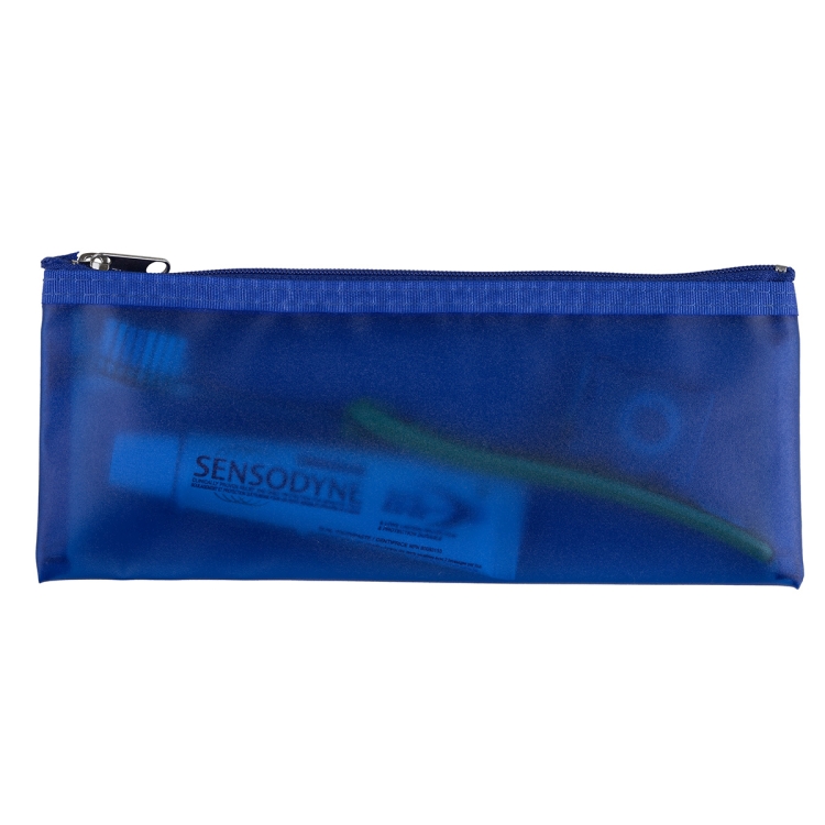 8 ½" W x 3 ½" H -"Dubai" Vinyl Travel Pencil and Accessories Pouch with Zipper 4