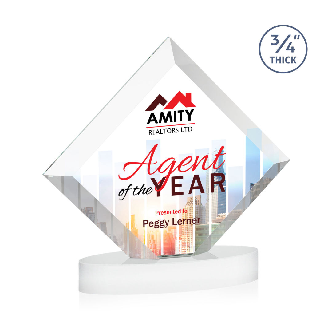Belaire VividPrint™ Award on Alberton Base - White 2