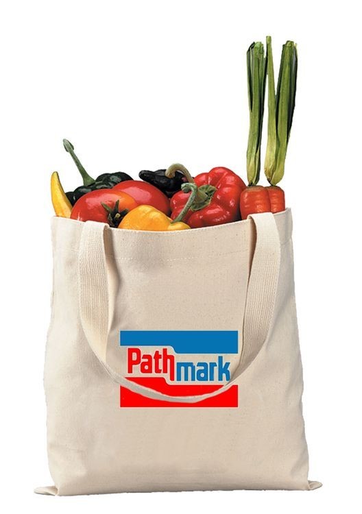 12 Oz. Canvas Promotional Tote Bag w/ Web Handles - 15"x16"