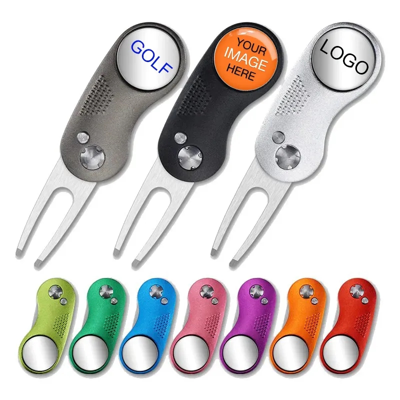 Metal Folding Golf Divot Repair Tool 10