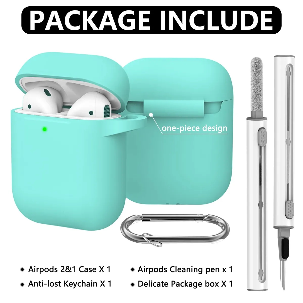 Airpods Case Cover 2&1 with Cleaner Kit 7