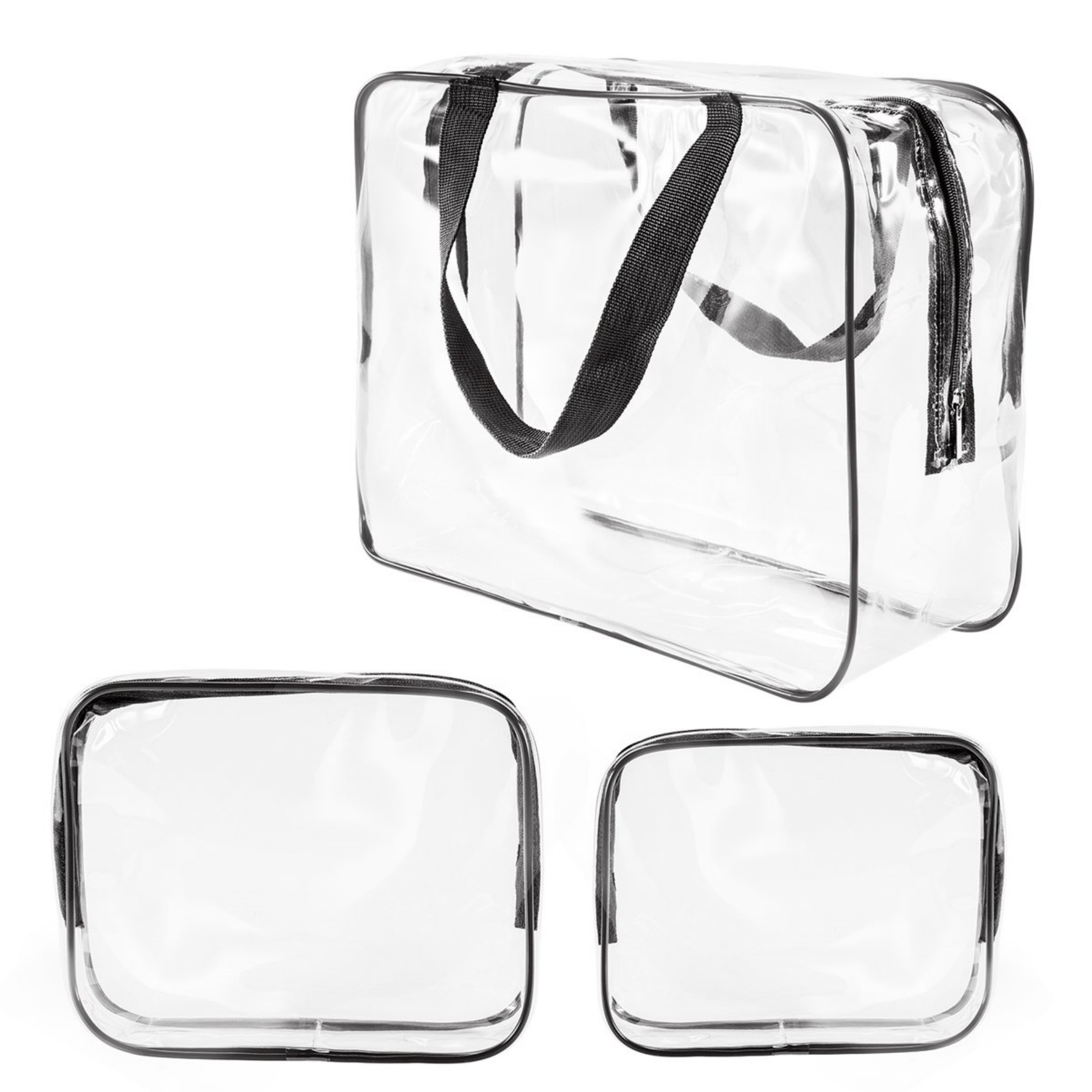 3PCS Transparent PVC Toiletry Bag 10